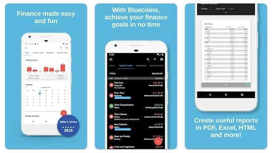 Screenshot of Bluecoins