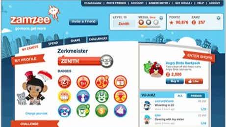 Screenshot of Zamzee