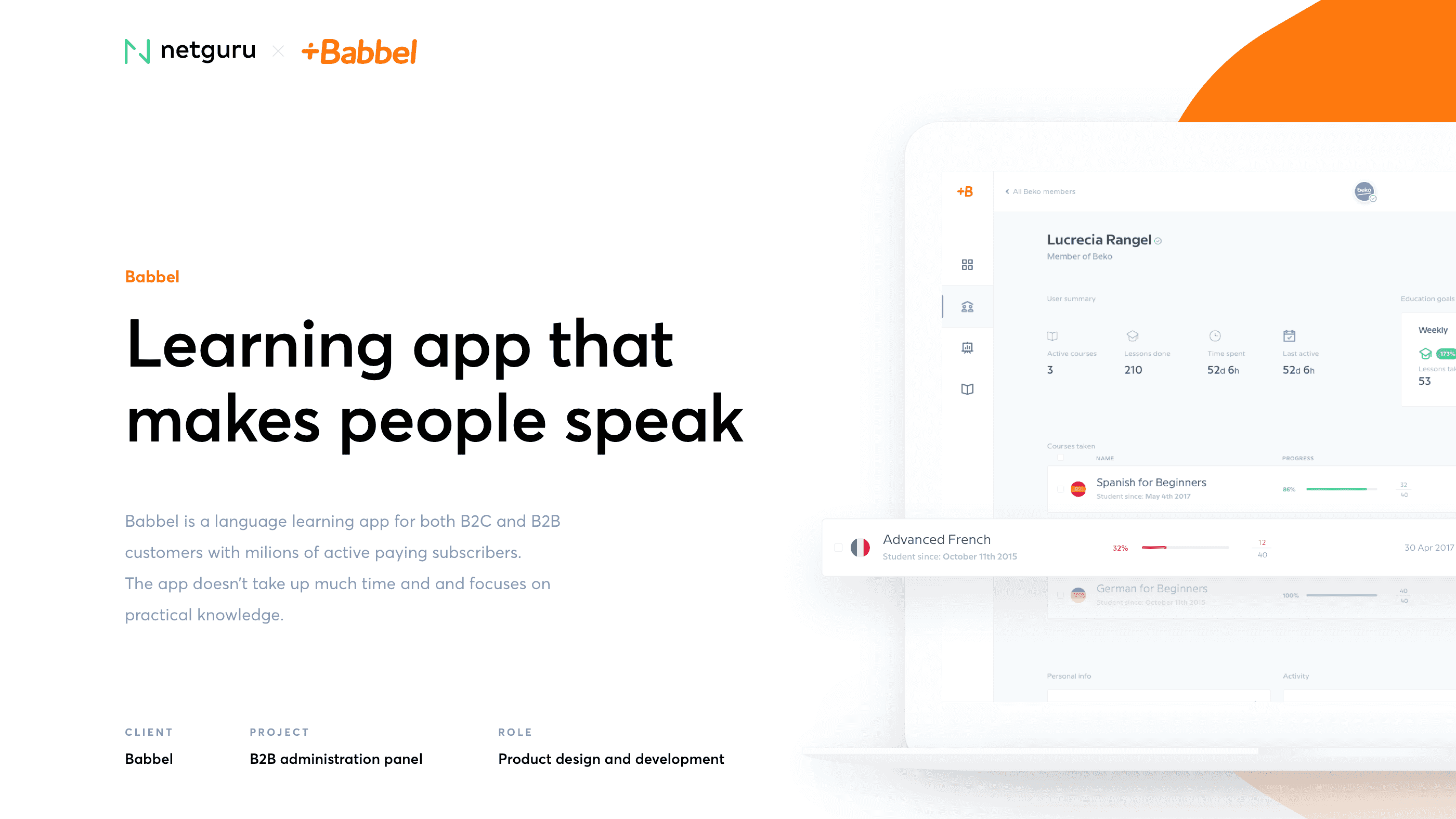 Screenshot of Babbel