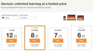 Screenshot of Babbel