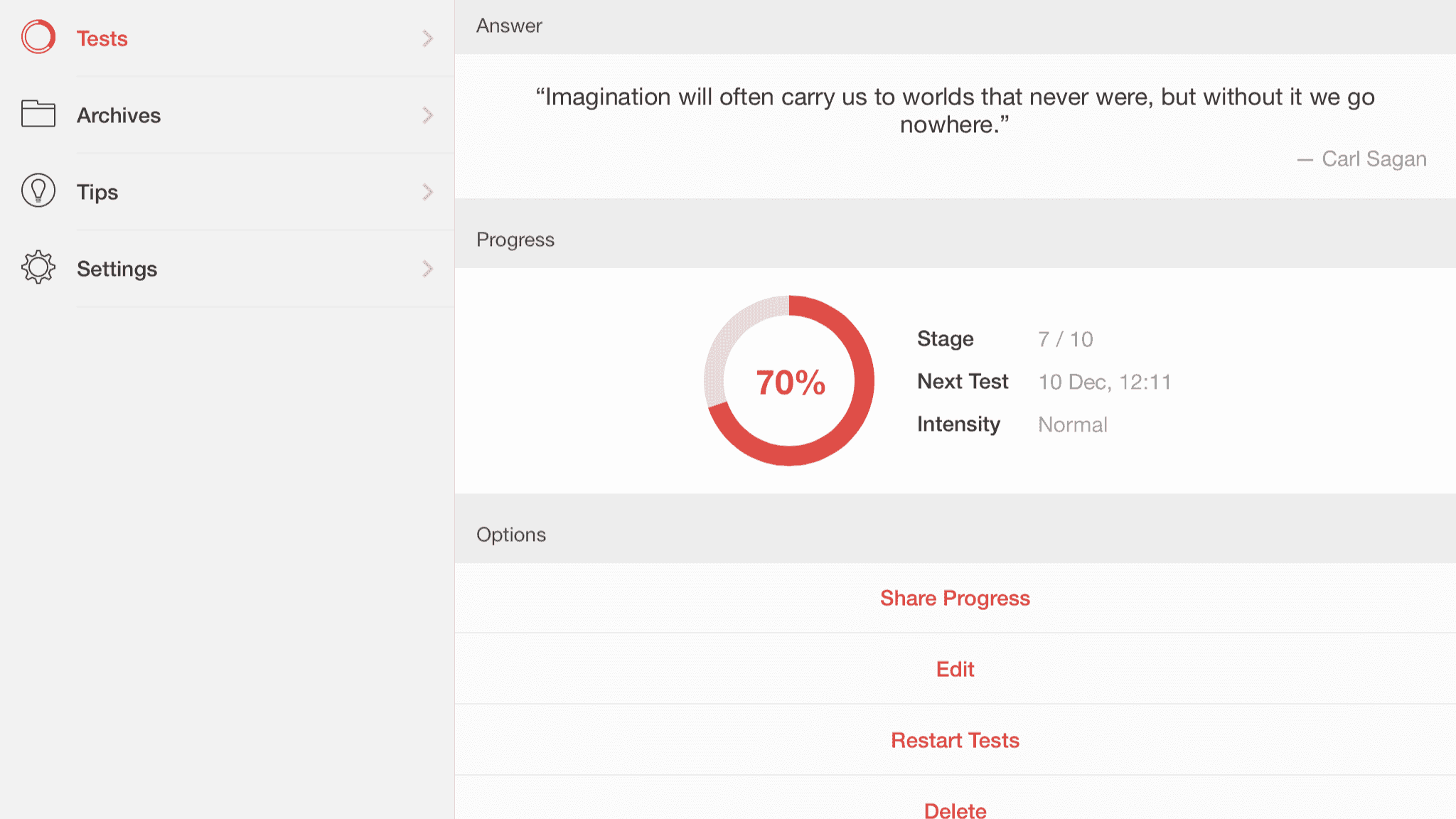 Screenshot of Eidetic