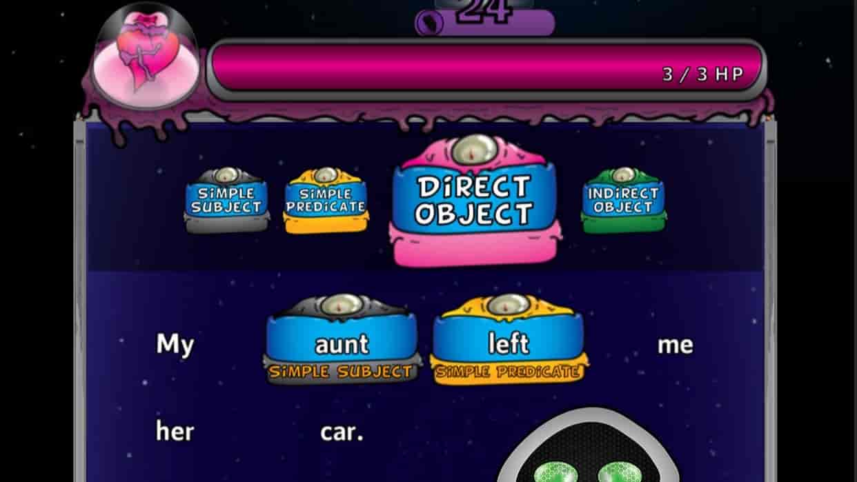 Screenshot of GramMars Wars