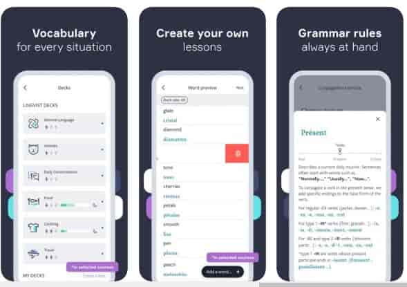 Screenshot of Lingvist