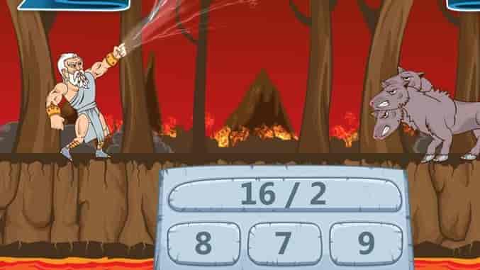 Screenshot of Math Games – Zeus vs. Monsters