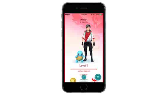 Screenshot of Pokemon Go