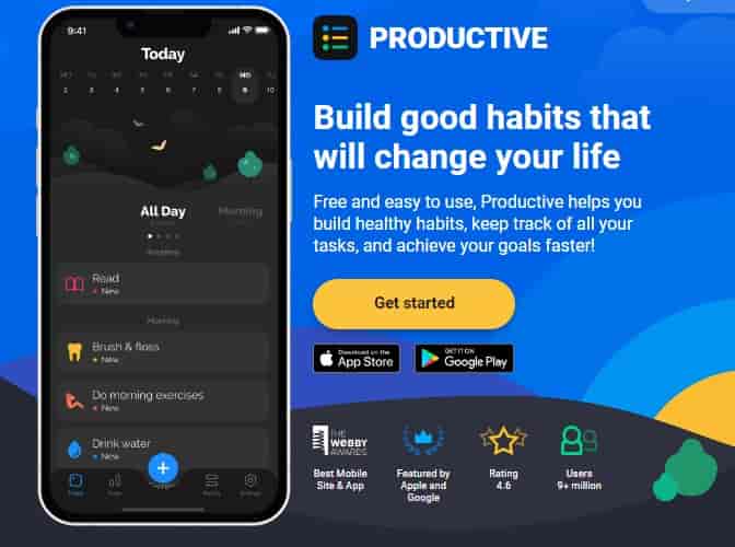 Screenshot of Productive