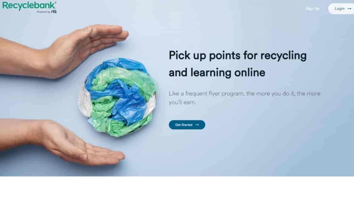 Screenshot of RecycleBank