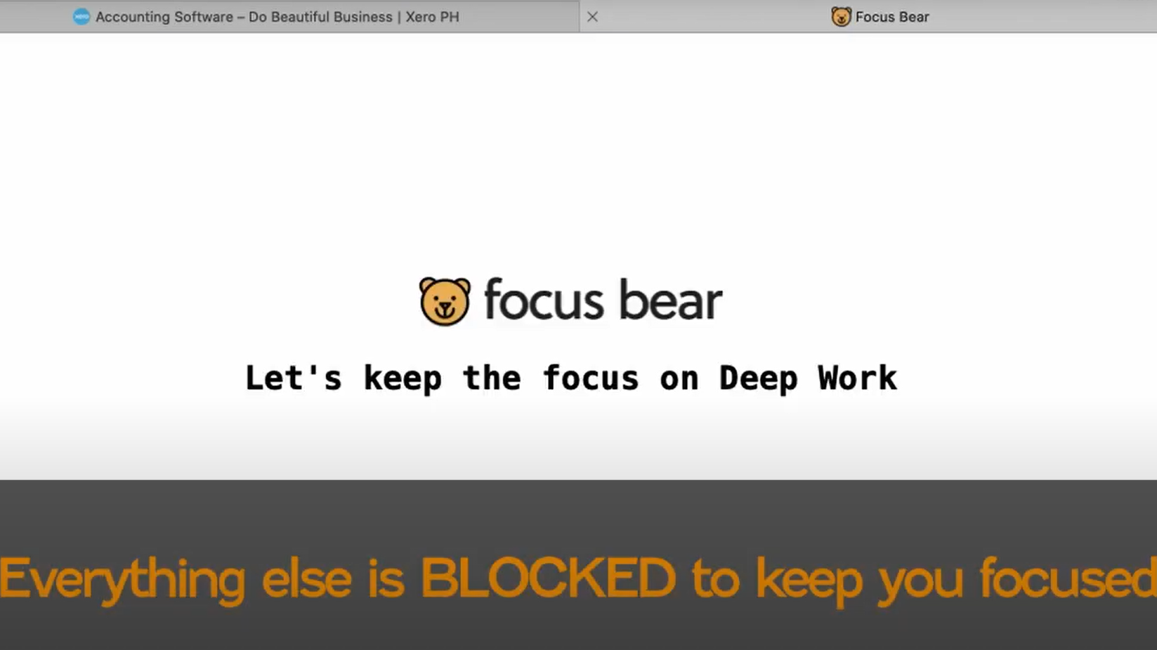 Screenshot of Focus Bear