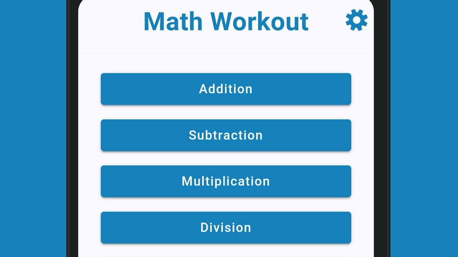 Screenshot of Math Workout