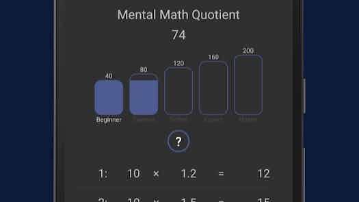 Screenshot of Mental Math Master