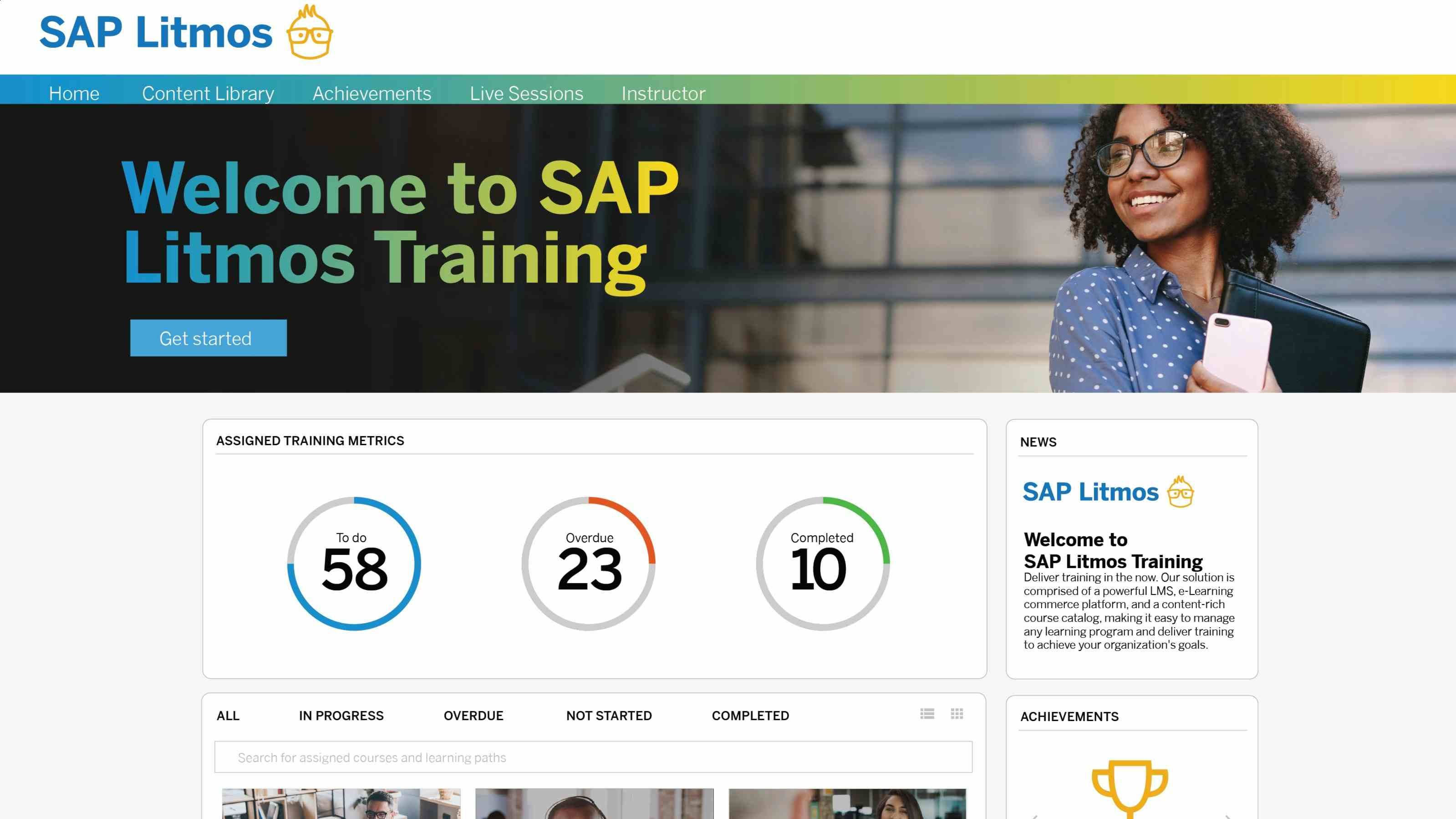 Screenshot of SAP Litmos