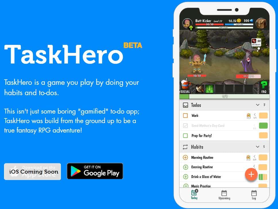 Screenshot of TaskHero