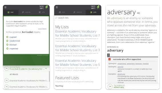 Screenshot of Vocabulary.com