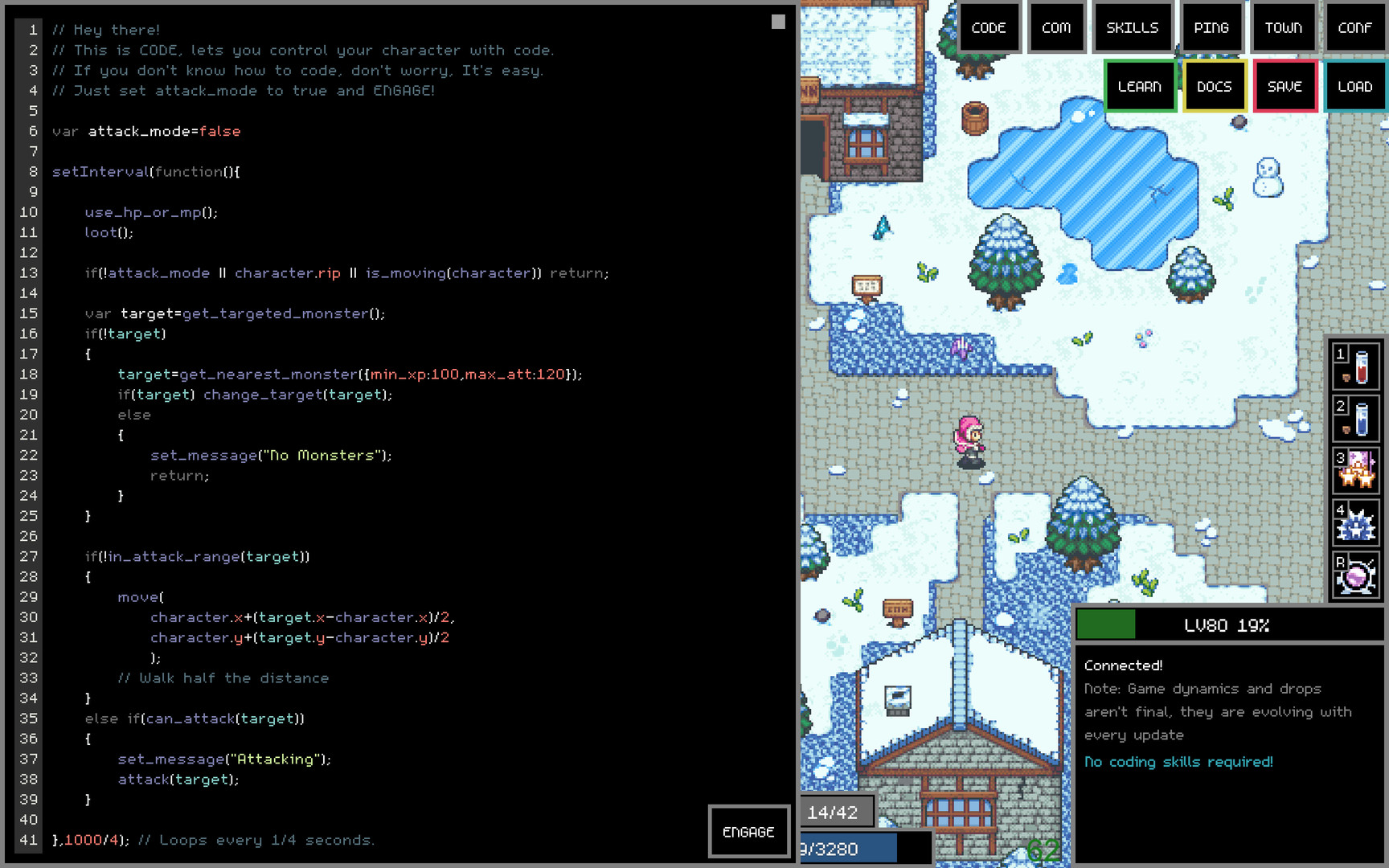 Screenshot of Adventure Land - The Code MMORPG