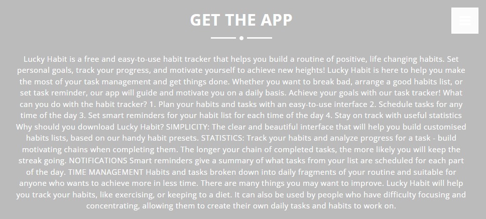 Screenshot of Lucky Habit