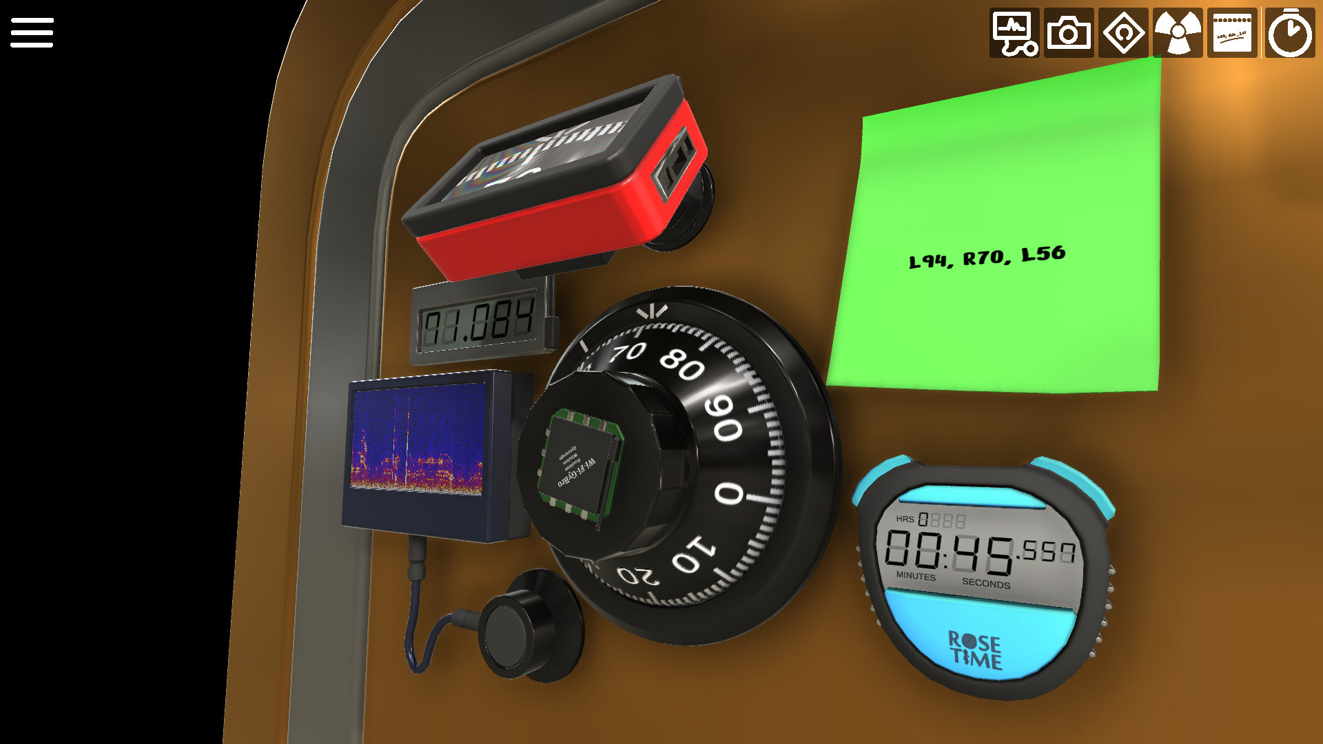 Screenshot of Sophie's Safecracking Simulator